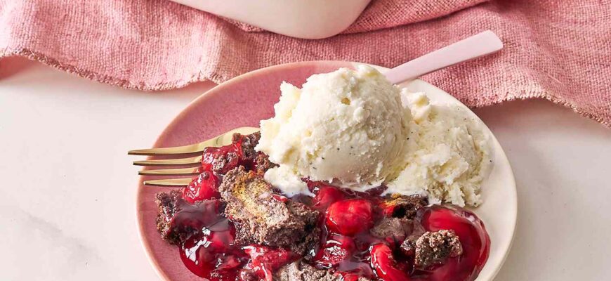 3-Ingredient Chocolate Cherry Dump Cake