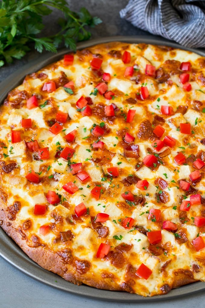 Chicken Alfredo Pizza