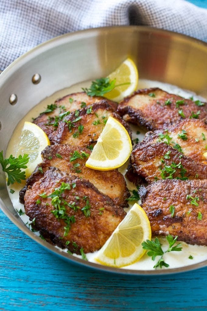 Pork Scallopini with Creamy Lemon Sauce