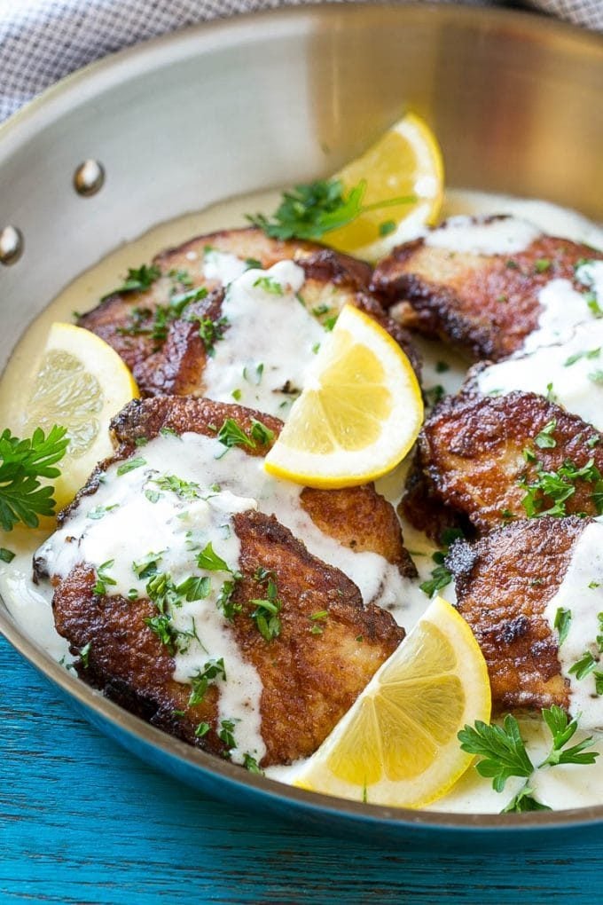 Pork Scallopini with Creamy Lemon Sauce