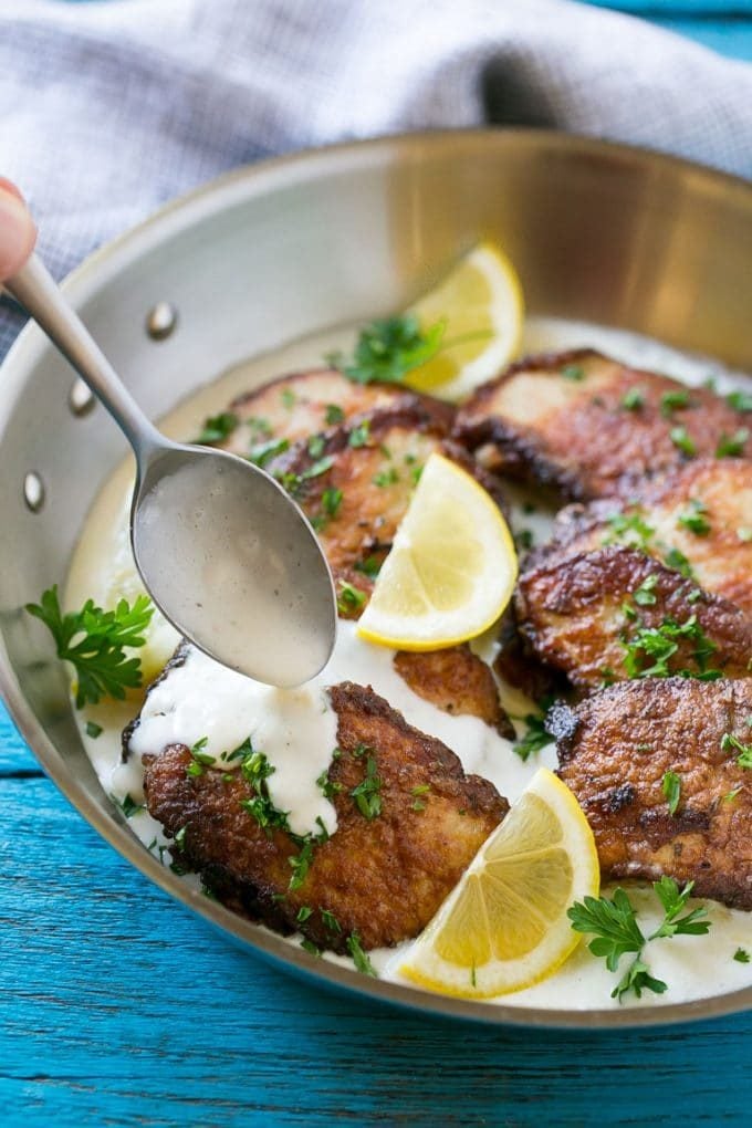 Pork Scallopini with Creamy Lemon Sauce